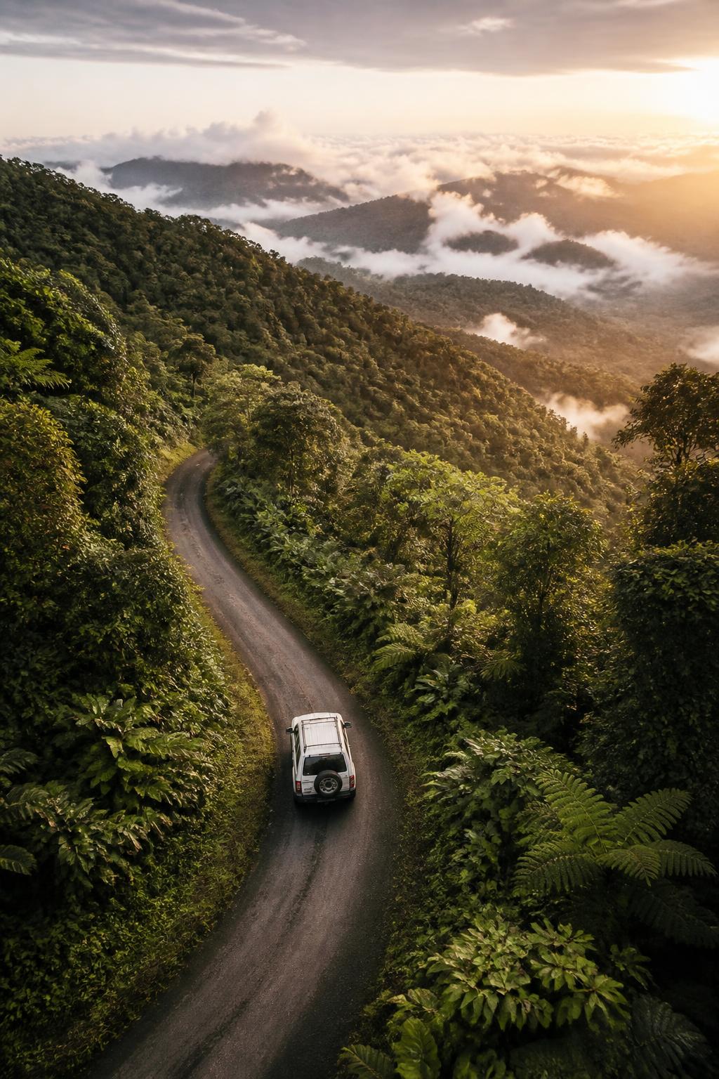 4x4 on a Costa Rican mountain road