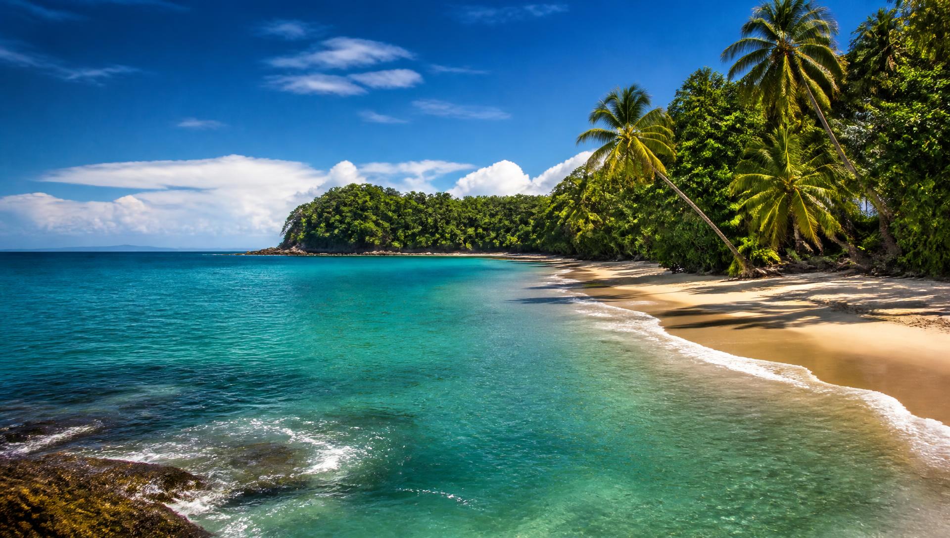 Tropical beach in Costa Rica
